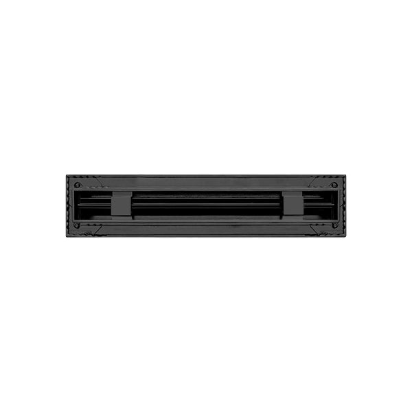 BUILDMART - 12" Linear Slot Diffuser - 1 Slot - Single Slot - Black Decorative Air Vent - Modern AC Vent Cover for Ceiling, Walls & Floors - Texas Buildmart