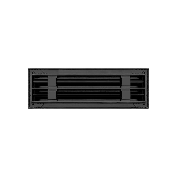 BUILDMART - 12" Linear Slot Diffuser - 2 Slot - Double Slot - Black Decorative Air Vent - Modern AC Vent Cover for Ceiling, Walls & Floors - Texas Buildmart