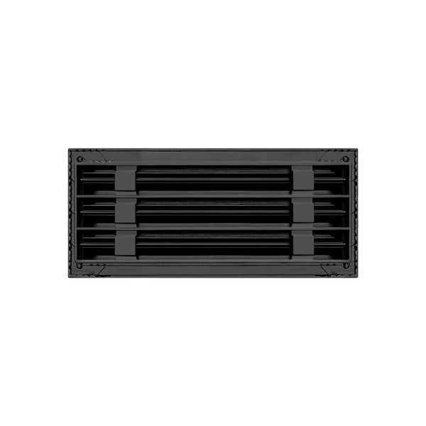 BUILDMART - 12" Linear Slot Diffuser - 3 Slot - Triple Slot - Black Decorative Air Vent - Modern AC Vent Cover for Ceiling, Walls & Floors - Texas Buildmart