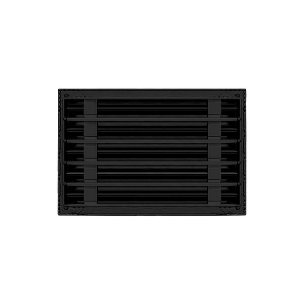 Back of 14x10 Modern Air Vent Cover Black - 14x10 Standard Linear Slot Diffuser Black - Texas Buildmart