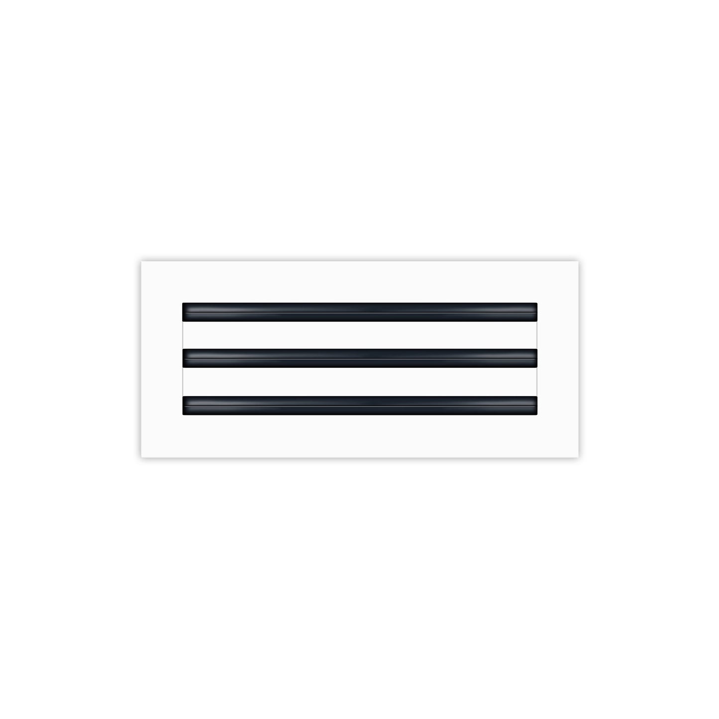 Front of 16x6 Modern Air Vent Cover White - 16x6 Standard Linear Slot Diffuser White - Texas Buildmart