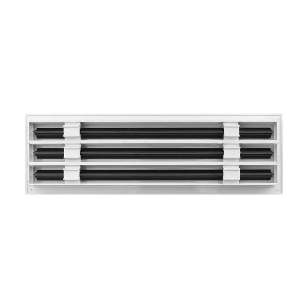 BUILDMART - 18" White Linear Slot Diffuser - 3 Slot - Triple Slot - Decorative Air Vent - Modern AC Vent Cover for Ceiling, Walls & Floors - Texas Buildmart