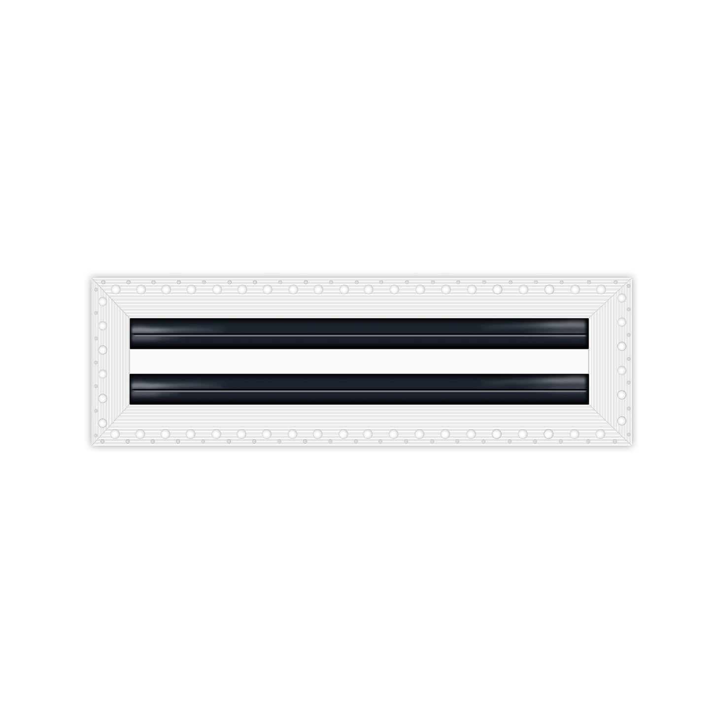 BUILDMART - 18" MUD-IN Linear Slot Diffuser - 2 Slot - Air Vent Cover - Drywall MUD IN White Air Vent - MUD Linear Slot Diffuser - Register Grille for Ceiling and Walls - Texas Buildmart