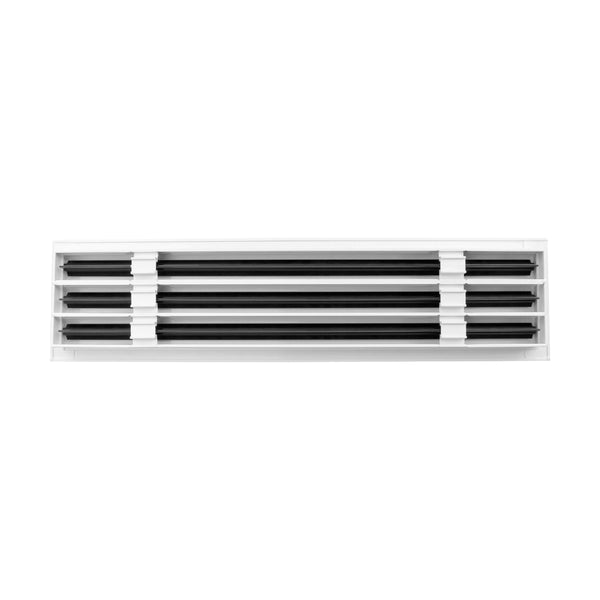 BUILDMART - 24" White Linear Slot Diffuser - 3 Slot - Triple Slot - Decorative Air Vent - Modern AC Vent Cover for Ceiling, Walls & Floors - Texas Buildmart