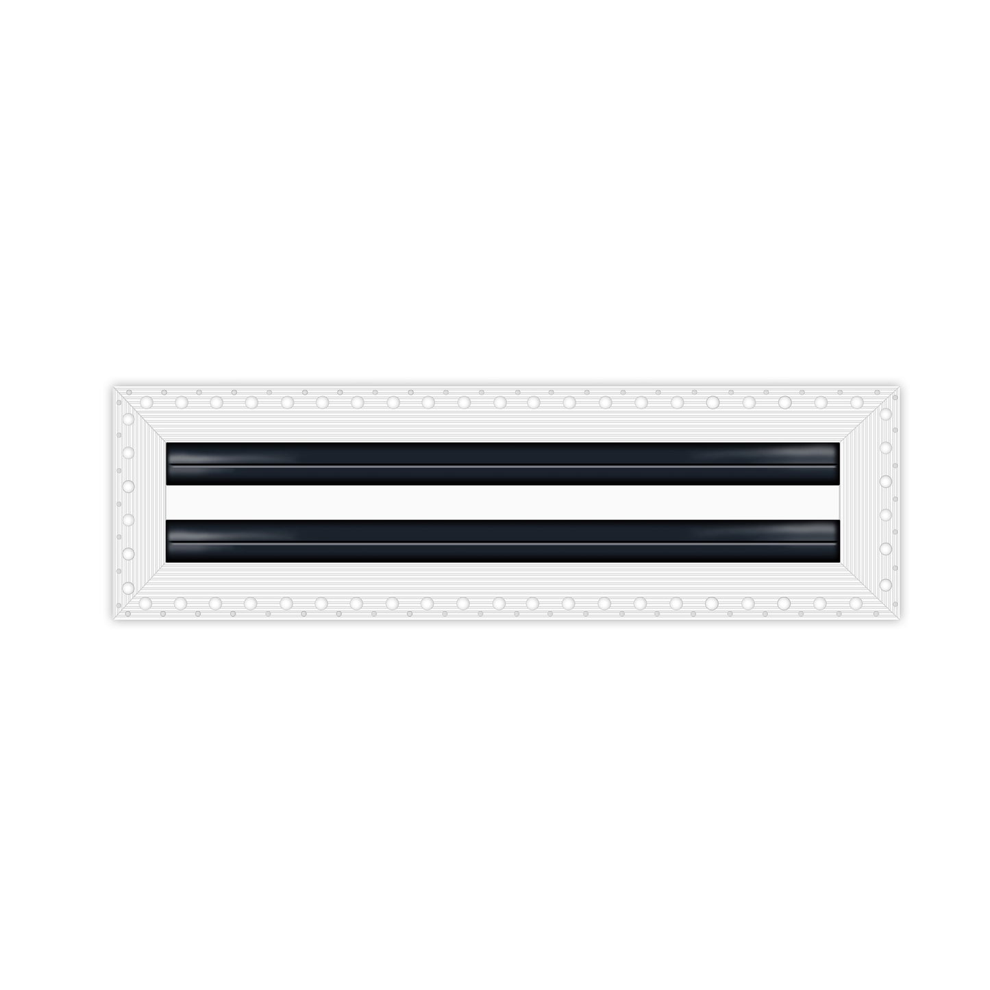 BUILDMART - 24" MUD-IN Linear Slot Diffuser - 2 Slot - Air Vent Cover - Drywall MUD IN White Air Vent - MUD Linear Slot Diffuser - Register Grille for Ceiling and Walls - Texas Buildmart