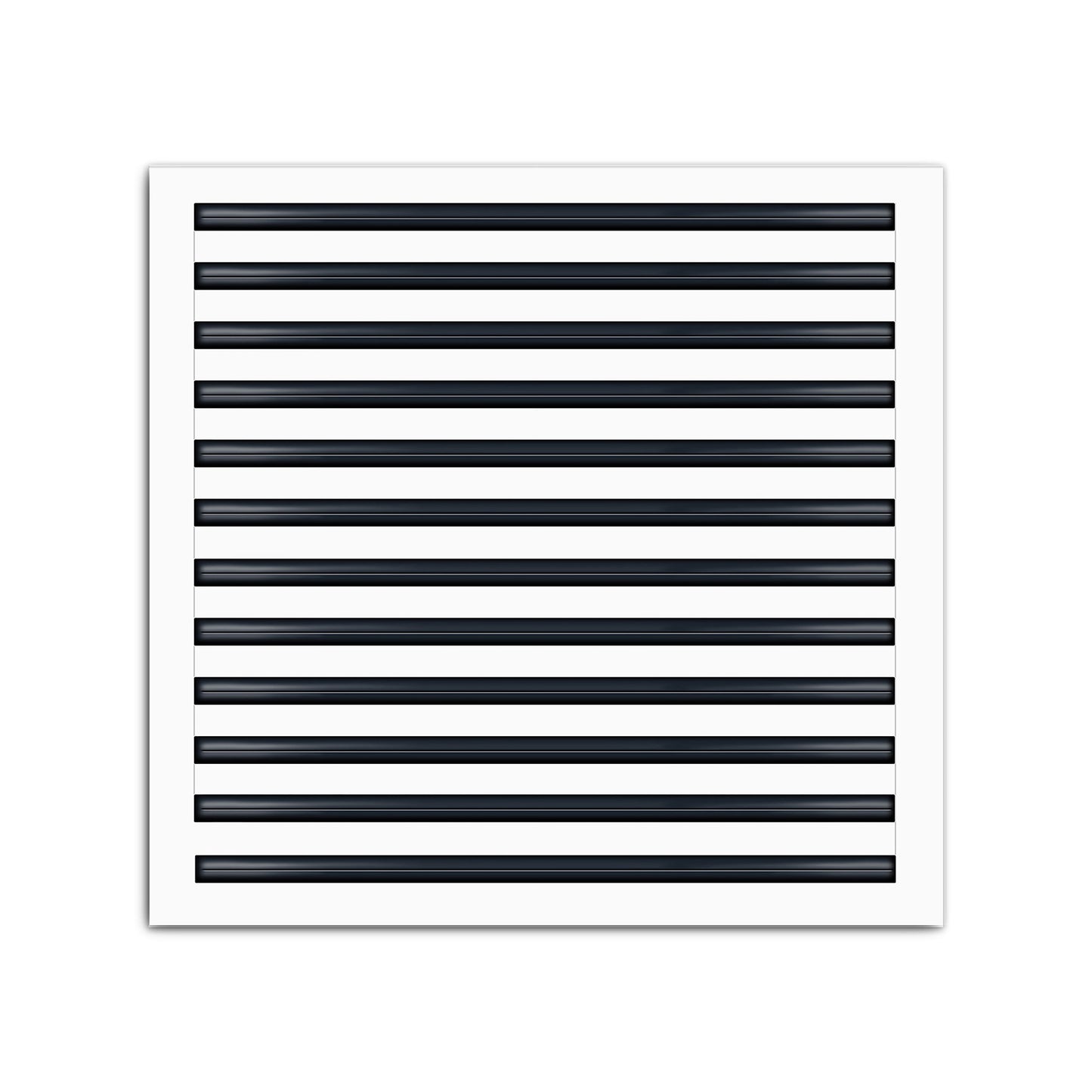 Front of 25x24 Modern Air Vent Cover White - 25x24 Standard Linear Slot Diffuser White - Texas Buildmart
