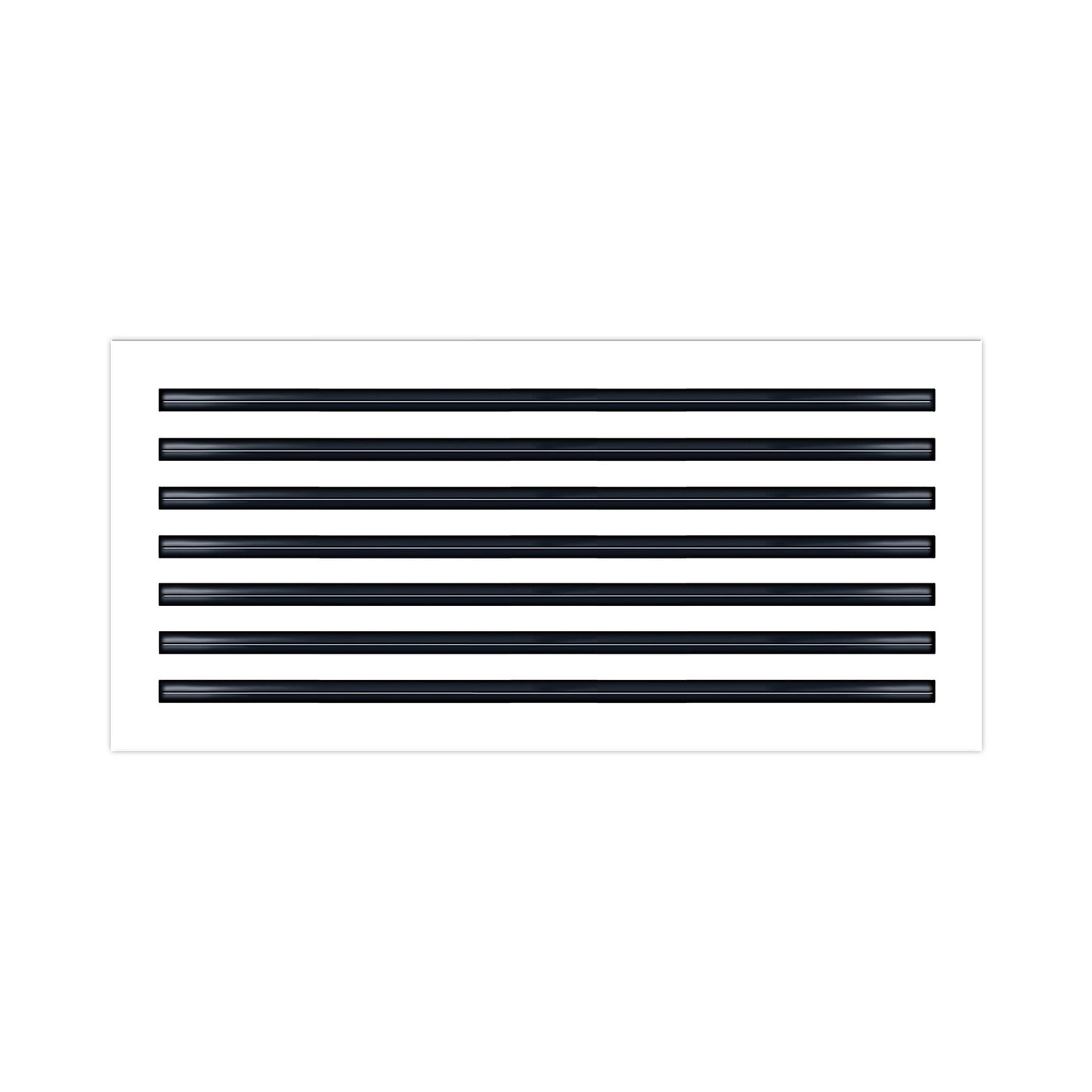 Front of 30x14 Modern Air Vent Cover White - 30x14 Standard Linear Slot Diffuser White - Texas Buildmart