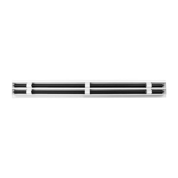 BUILDMART - 36" White Linear Slot Diffuser - 2 Slot - Double Slot - Decorative Air Vent - Modern AC Vent Cover for Ceiling, Walls & Floors - Texas Buildmart