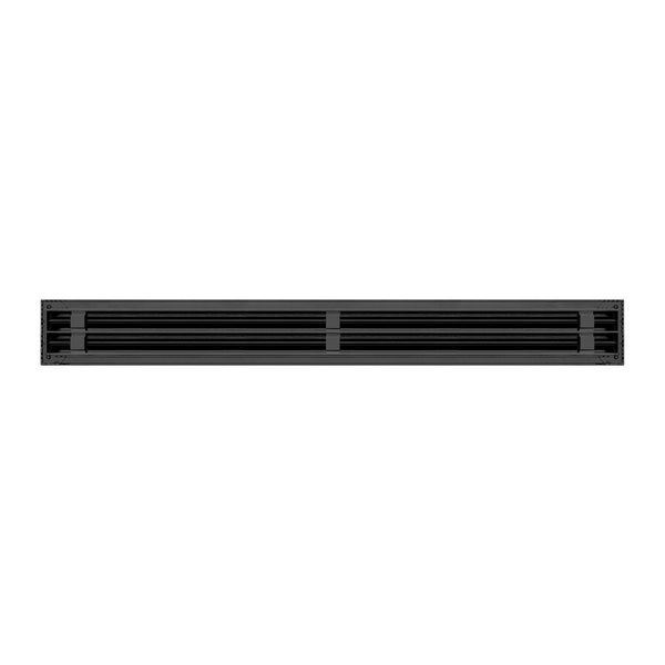BUILDMART - 36" Linear Slot Diffuser - 2 Slot - Double Slot - Black Decorative Air Vent - Modern AC Vent Cover for Ceiling, Walls & Floors - Texas Buildmart