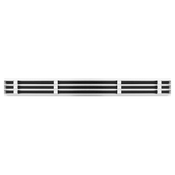 Back of 48 Inch 3 Slot Linear Air Vent Cover White - 48 Inch 3 Slot Linear Diffuser White - Texas Buildmart