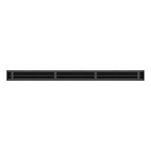 BUILDMART - 48" Linear Slot Diffuser - 2 Slot - Double Slot - Black Decorative Air Vent - Modern AC Vent Cover for Ceiling, Walls & Floors - Texas Buildmart