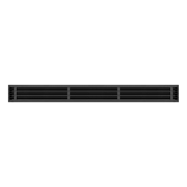 BUILDMART - 48" Linear Slot Diffuser - 3 Slot - Triple Slot - Black Decorative Air Vent - Modern AC Vent Cover for Ceiling, Walls & Floors - Texas Buildmart