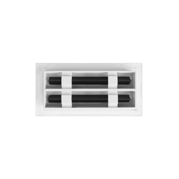 Back of 10x4 Modern Air Vent Cover White - 10x4 Standard Linear Slot Diffuser White - Texas Buildmart