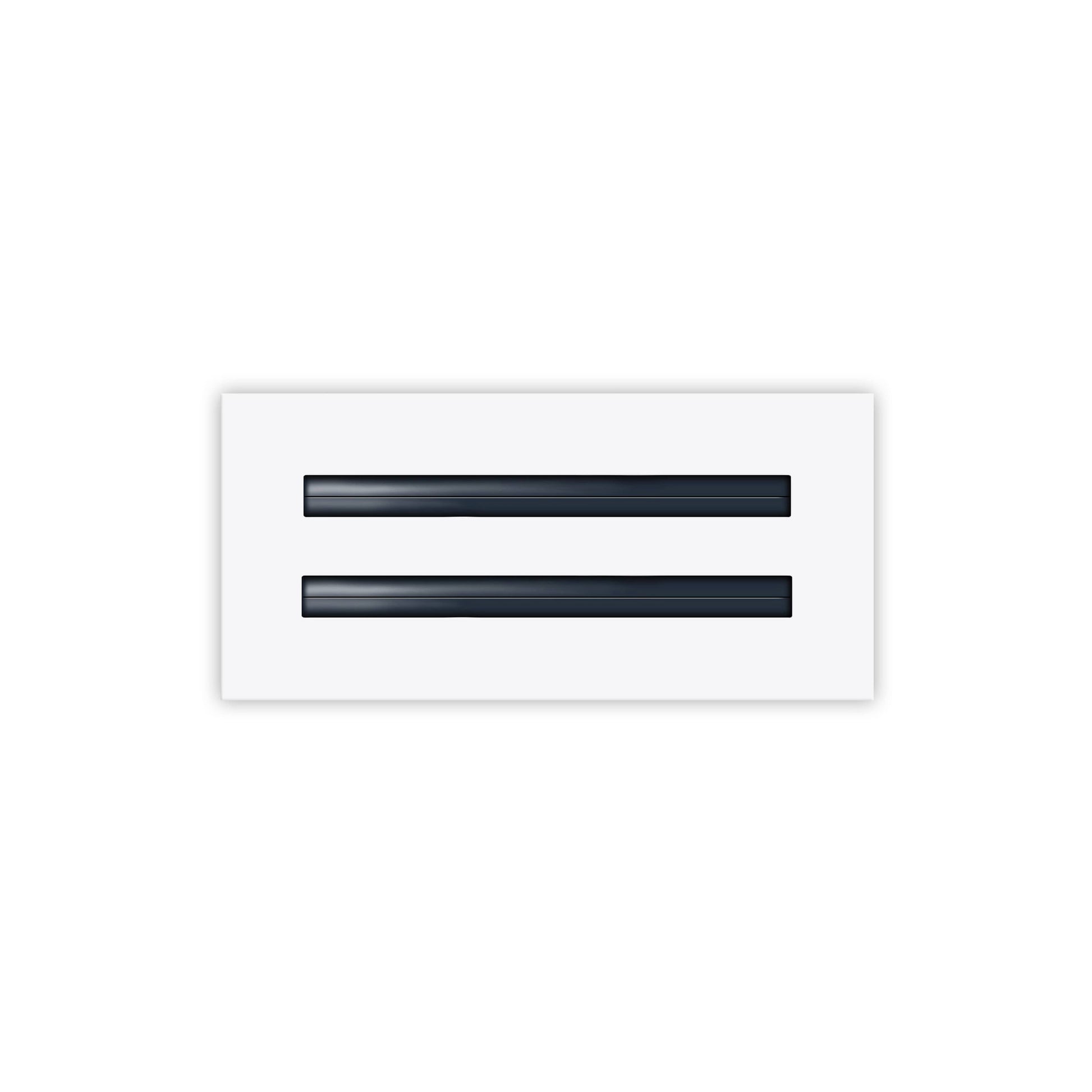 Front of 10x4 Modern Air Vent Cover White - 10x4 Standard Linear Slot Diffuser White - Texas Buildmart