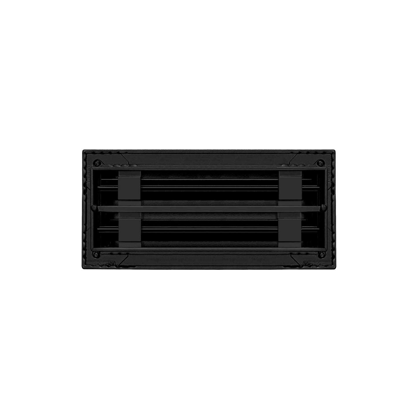 Back of 10x4 Modern Air Vent Cover Black - 10x4 Standard Linear Slot Diffuser Black - Texas Buildmart