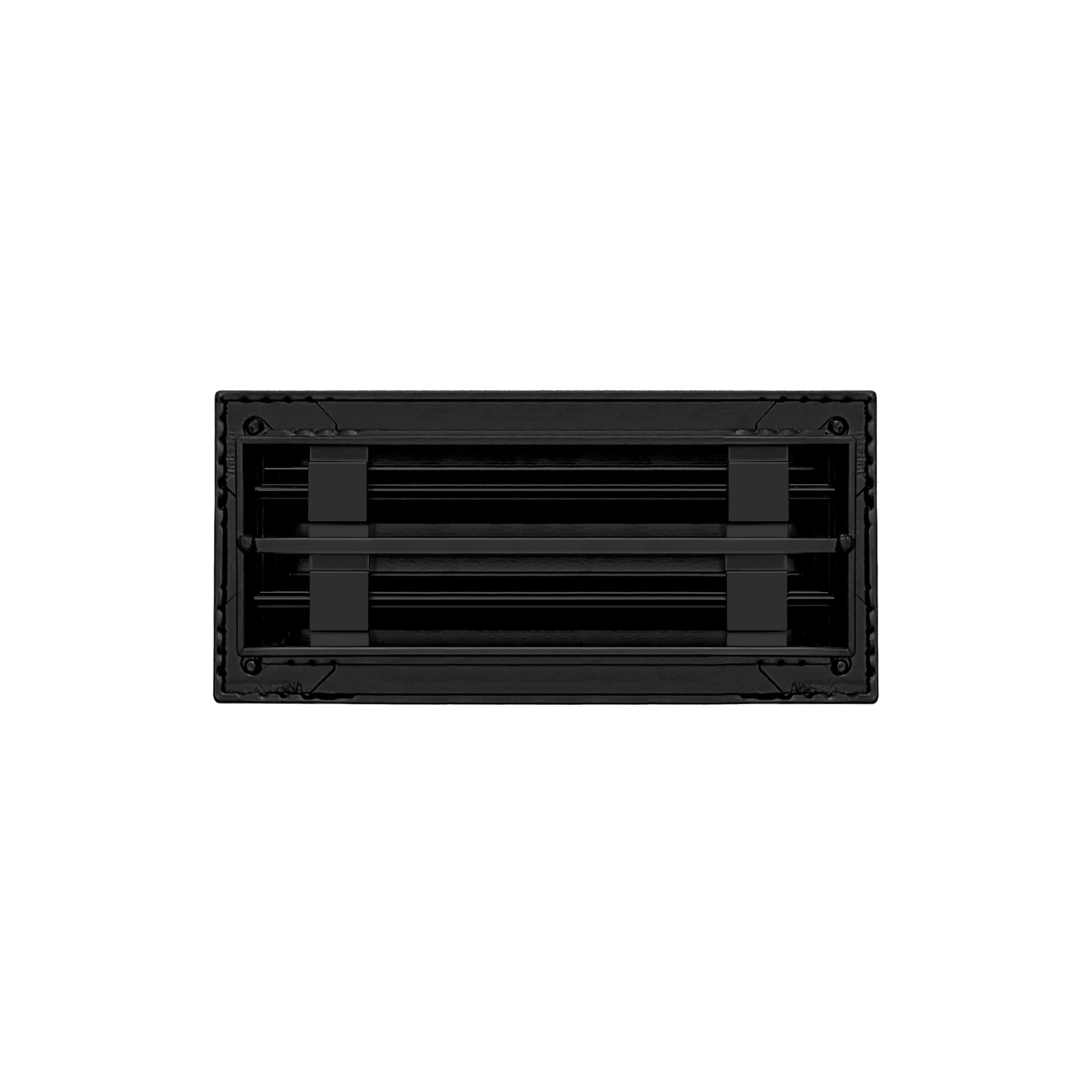 Back of 10x4 Modern Air Vent Cover Black - 10x4 Standard Linear Slot Diffuser Black - Texas Buildmart