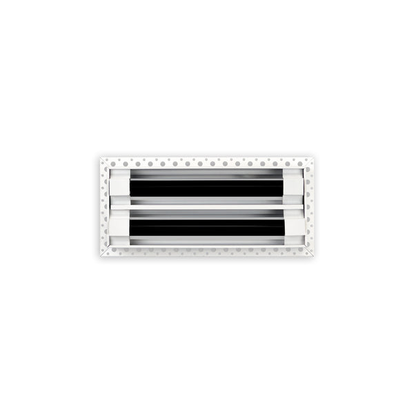 BUILDMART - 10x4 MUD-IN Air Vent Cover - Drywall MUD IN White Air Vent - MUD Linear Slot Diffuser - Register Grille for Ceiling and Walls - Texas Buildmart