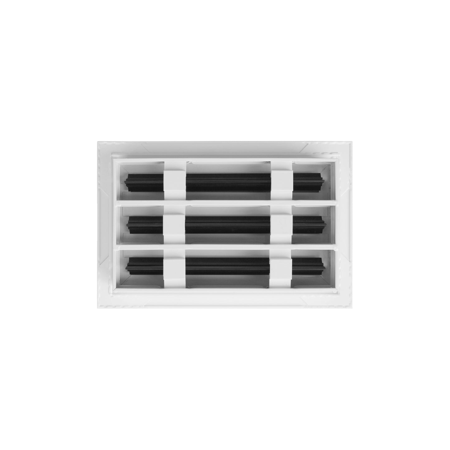 Back of 10x6 Modern Air Vent Cover White - 10x6 Standard Linear Slot Diffuser White - Texas Buildmart