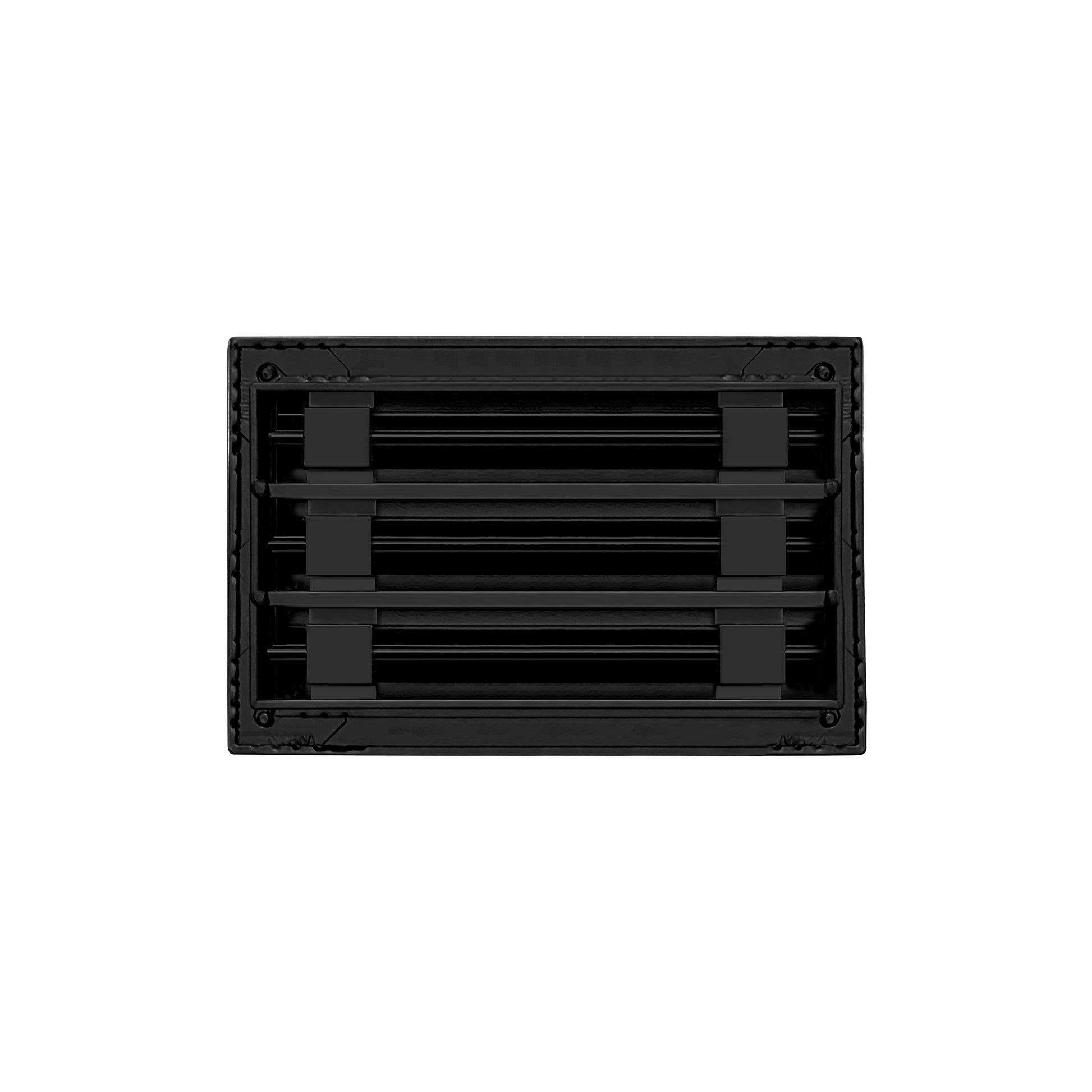Back of 10x6 Modern Air Vent Cover Black - 10x6 Standard Linear Slot Diffuser Black - Texas Buildmart
