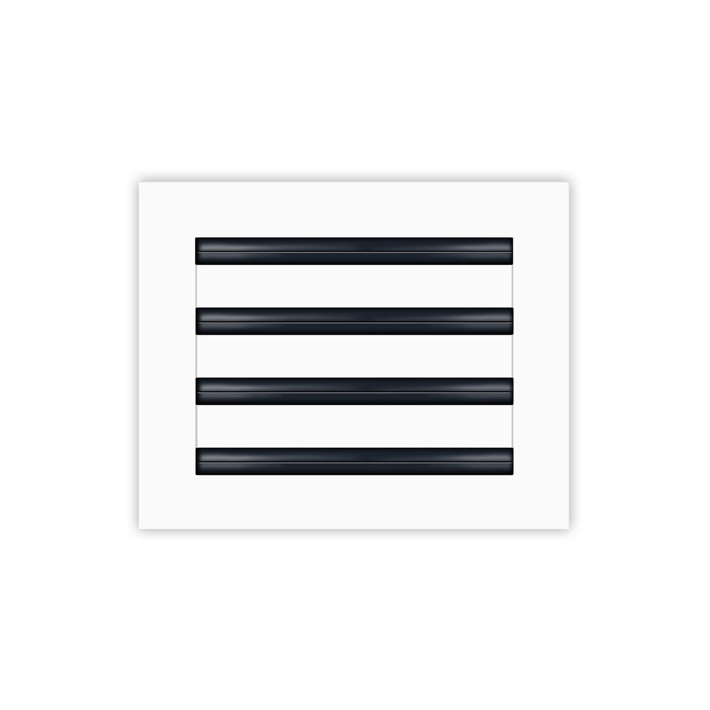 Front of 10x8 Modern Air Vent Cover White - 10x8 Standard Linear Slot Diffuser White - Texas Buildmart