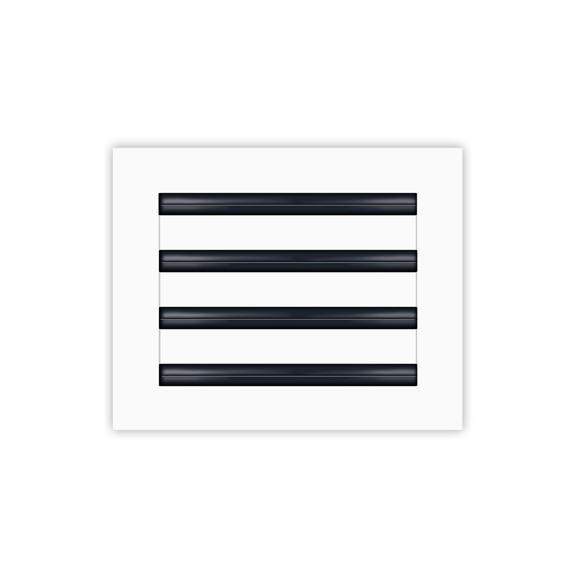 Front of 10x8 Modern Air Vent Cover White - 10x8 Standard Linear Slot Diffuser White - Texas Buildmart