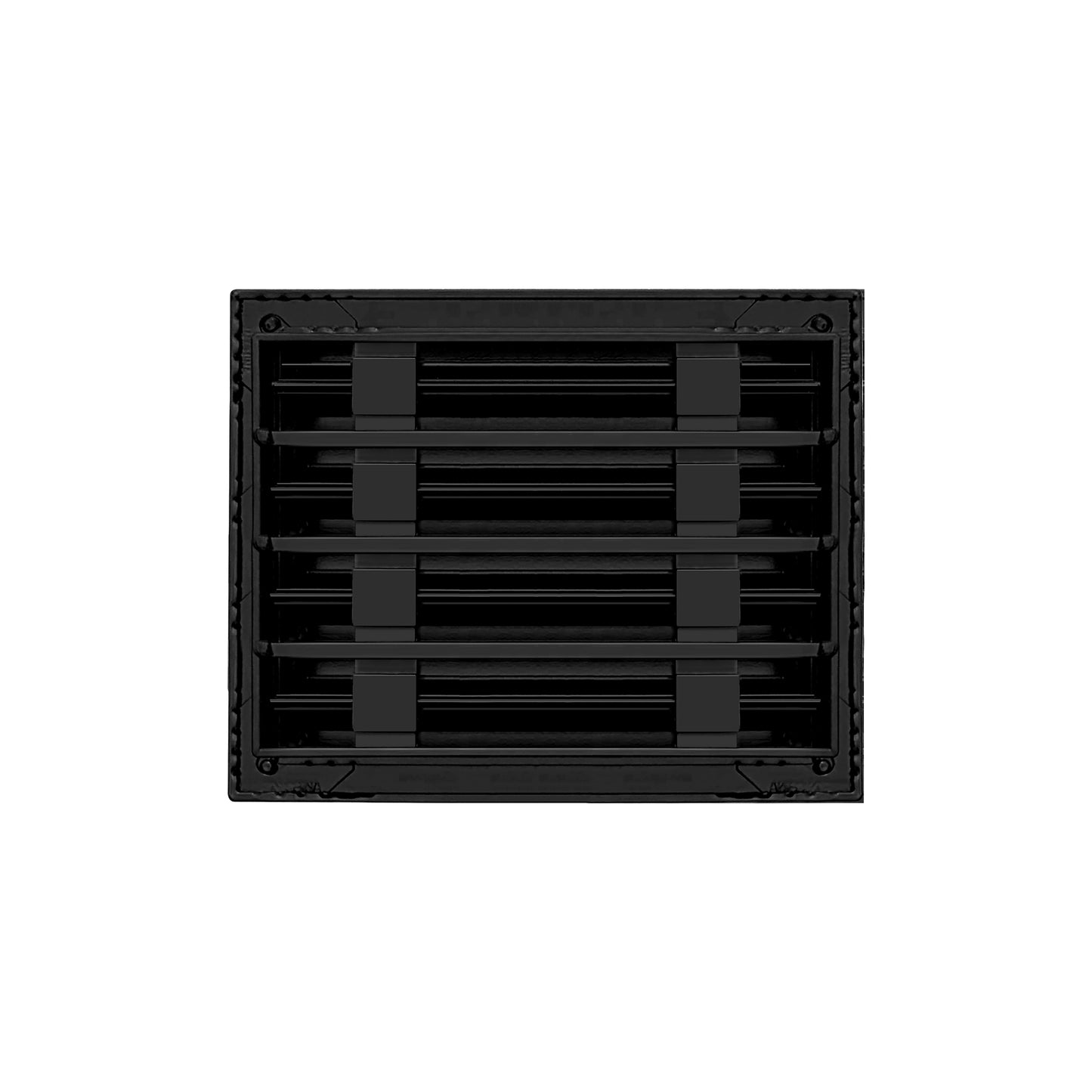 Back of 10x8 Modern Air Vent Cover Black - 10x8 Standard Linear Slot Diffuser Black - Texas Buildmart
