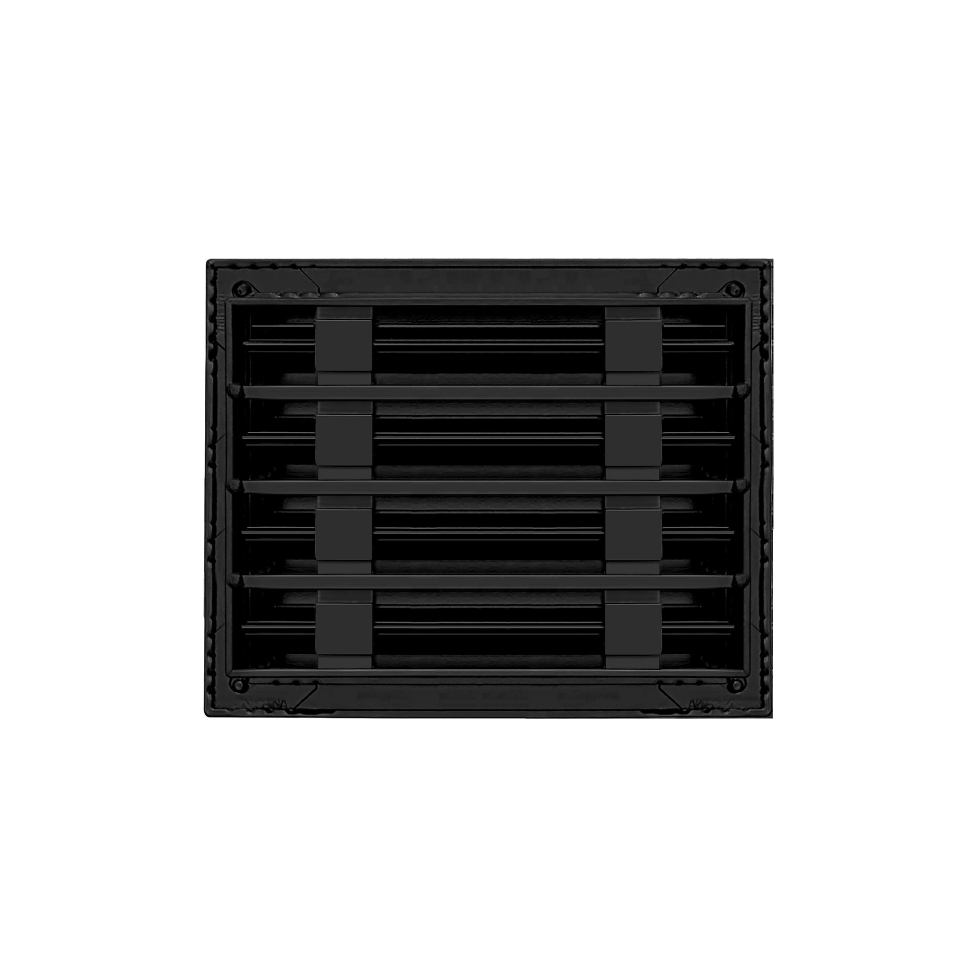 Back of 10x8 Modern Air Vent Cover Black - 10x8 Standard Linear Slot Diffuser Black - Texas Buildmart