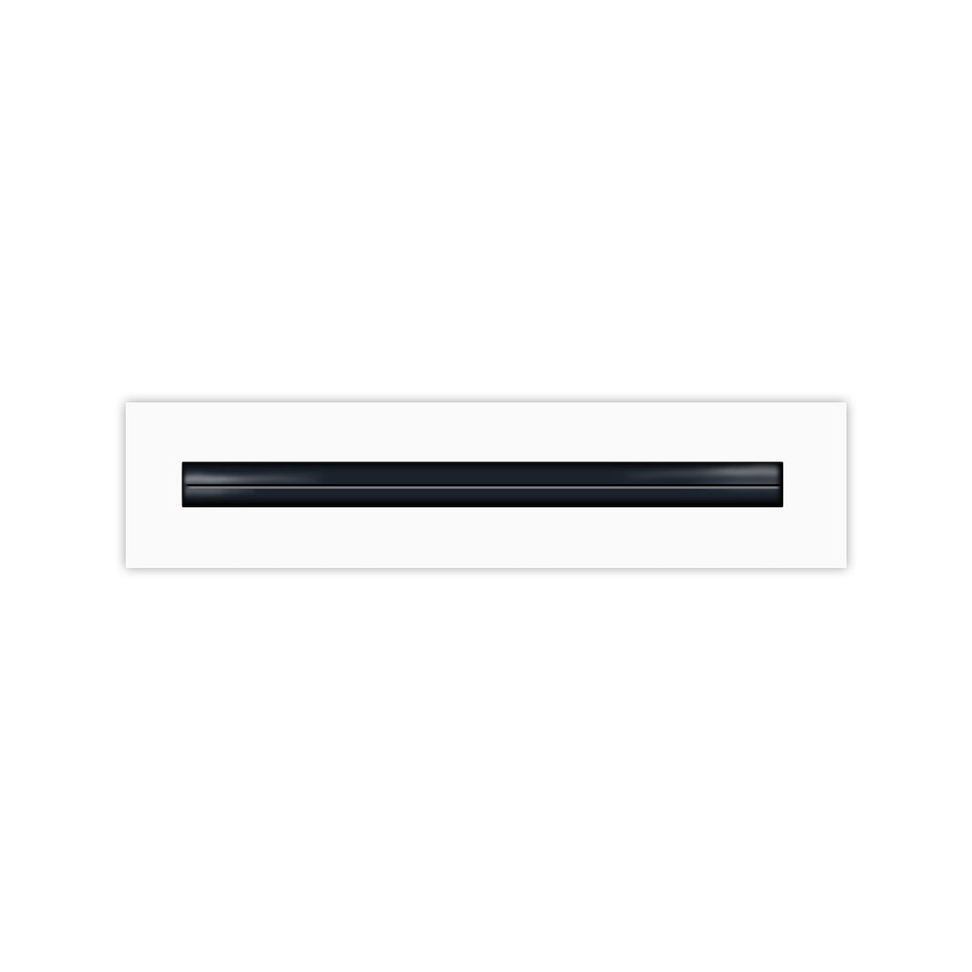 1 Slot - Single Slot - Linear Slot Diffusers - White – Vent Cover