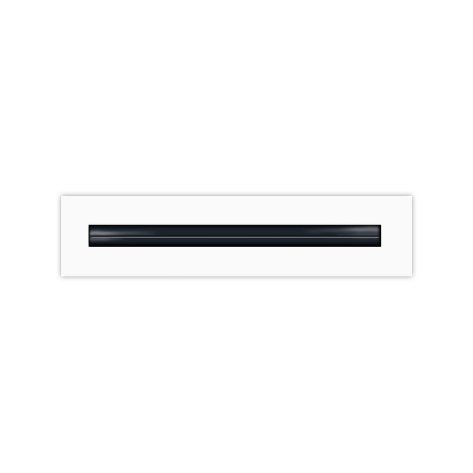 1 Slot - Single Slot - Linear Slot Diffusers - White – Vent Cover