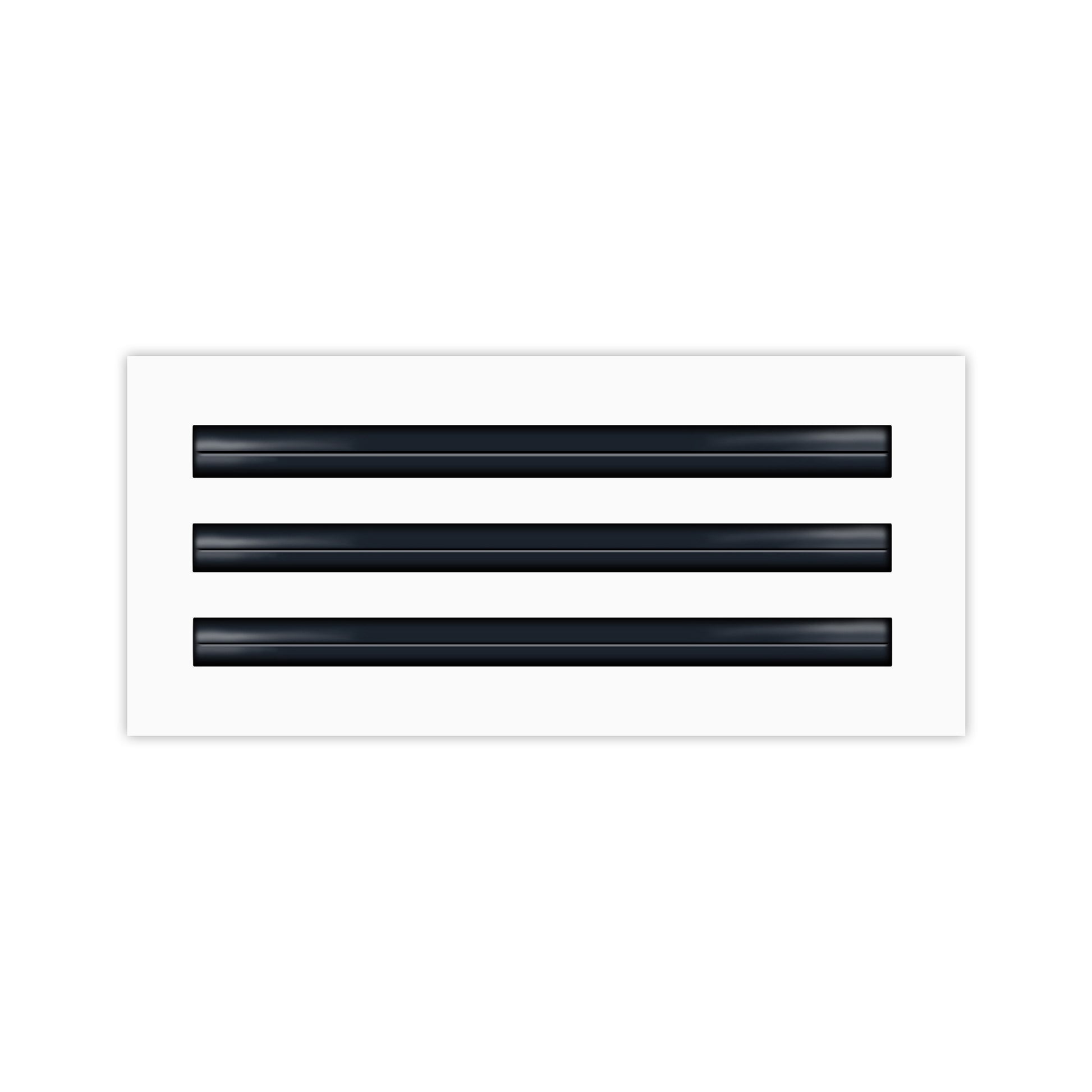 Front of 12 Inch 3 Slot Linear Air Vent Cover White - 12 Inch 3 Slot Linear Diffuser White - Texas Buildmart