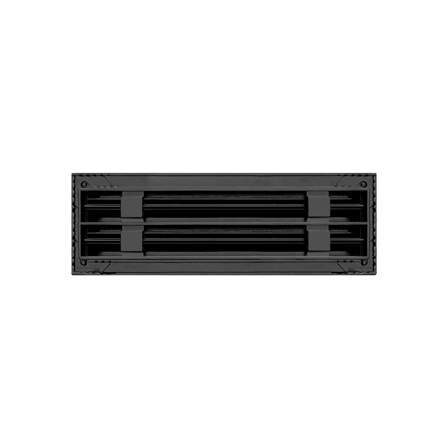 Back of 12 Inch 2 slot Linear Air Vent Cover Black - 12 Inch 2 slot Linear Diffuser Black - Texas Buildmart