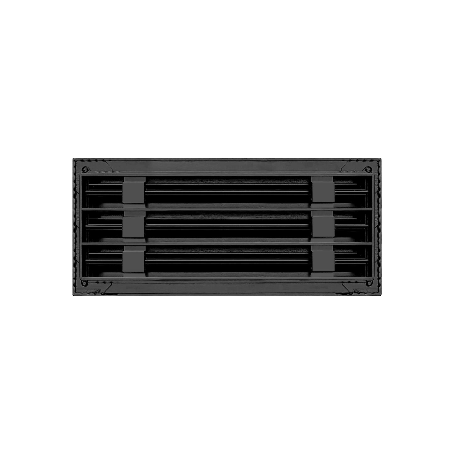 Back of 12 Inch 3 slot Linear Air Vent Cover Black - 12 Inch 3 slot Linear Diffuser Black - Texas Buildmart