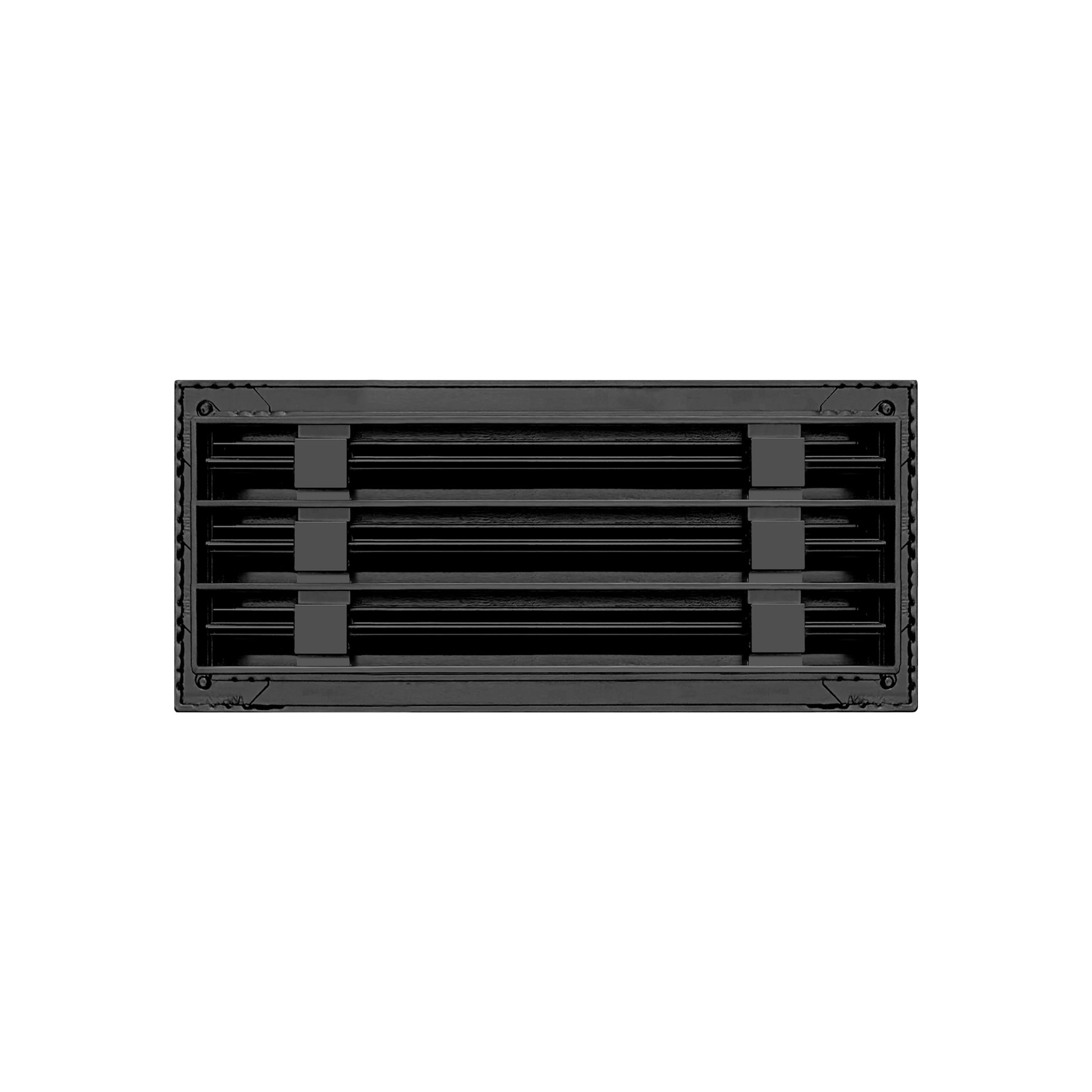 Back of 12 Inch 3 slot Linear Air Vent Cover Black - 12 Inch 3 slot Linear Diffuser Black - Texas Buildmart