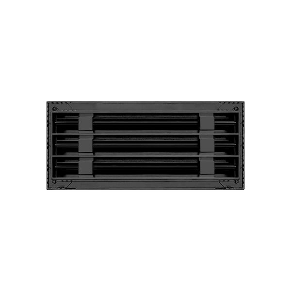 Back of 12 Inch 3 Slot Linear Air Vent Cover Black - 12 Inch 3 Slot Linear Diffuser Black - Texas Buildmart