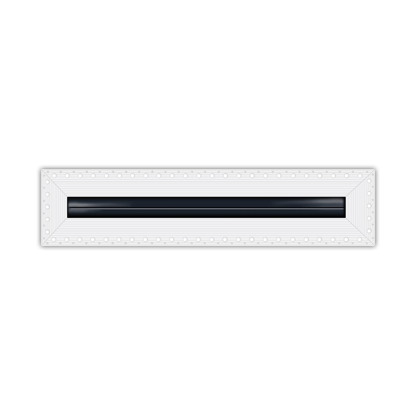 BUILDMART - 1 Slot - Single Slot - MUD-IN Linear Slot Diffuser - Drywall MUD IN White Air Vent - MUD Linear Slot Diffuser - Modern Air Vent Cover for Ceiling, Wall or Floor - Texas Buildmart