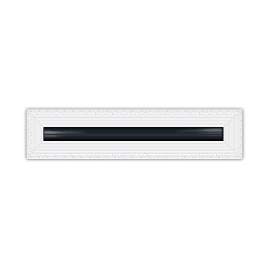 BUILDMART - 1 Slot - Single Slot - MUD-IN Linear Slot Diffuser - Drywall MUD IN White Air Vent - MUD Linear Slot Diffuser - Modern Air Vent Cover for Ceiling, Wall or Floor - Texas Buildmart