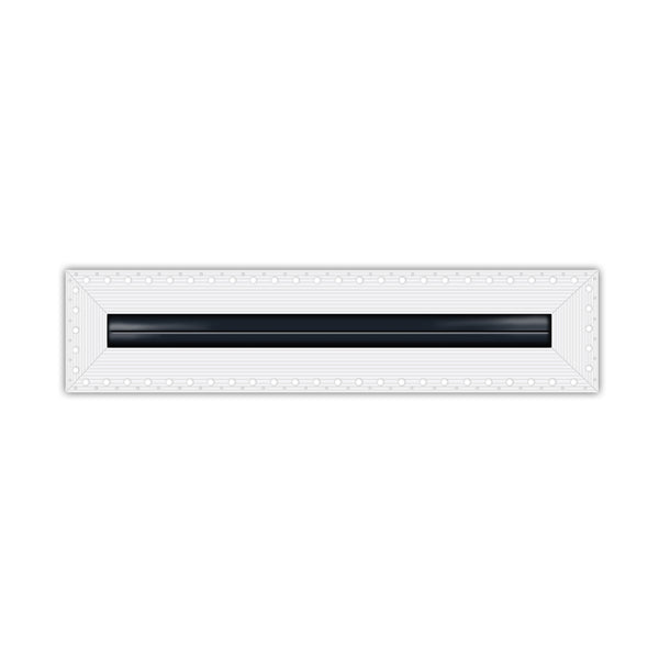 BUILDMART - 12" MUD-IN Linear Slot Diffuser - 1 Slot - Air Vent Cover - Drywall MUD IN White Air Vent - MUD Linear Slot Diffuser - Register Grille for Ceiling and Walls - Texas Buildmart