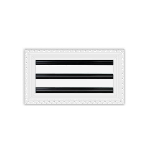 BUILDMART - 12x6 Mud In Air Vent Cover - Drywall Mud-in White Air Vent - Mud Linear Slot Diffuser - Register Grille for Ceiling and Walls - Texas Buildmart