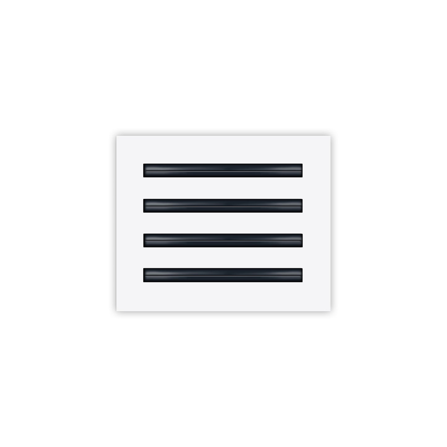 Front of 12x10 Modern Air Vent Cover White - 12x10 Standard Linear Slot Diffuser White - Texas Buildmart
