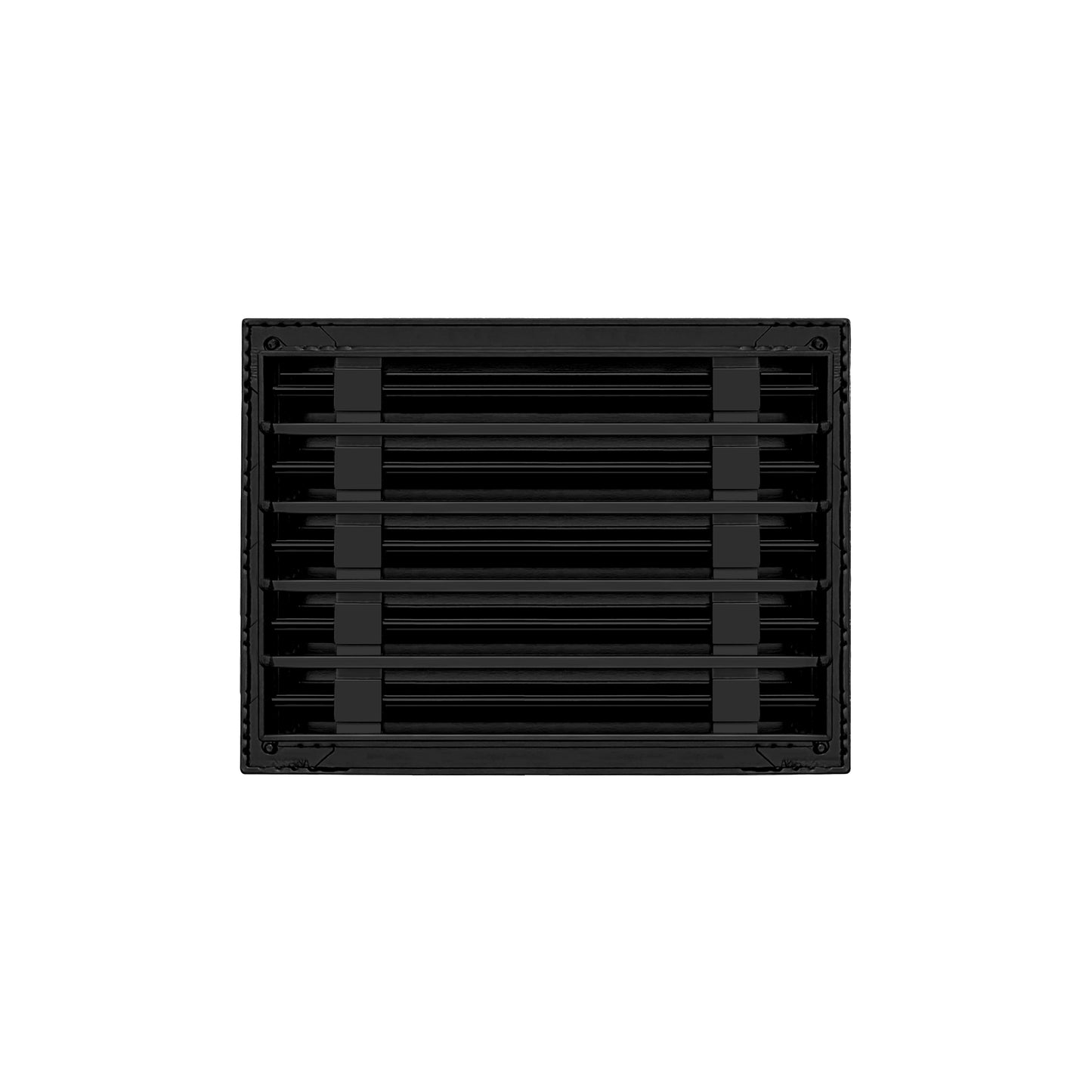 Back of 12x10 Modern Air Vent Cover Black - 12x10 Standard Linear Slot Diffuser Black - Texas Buildmart