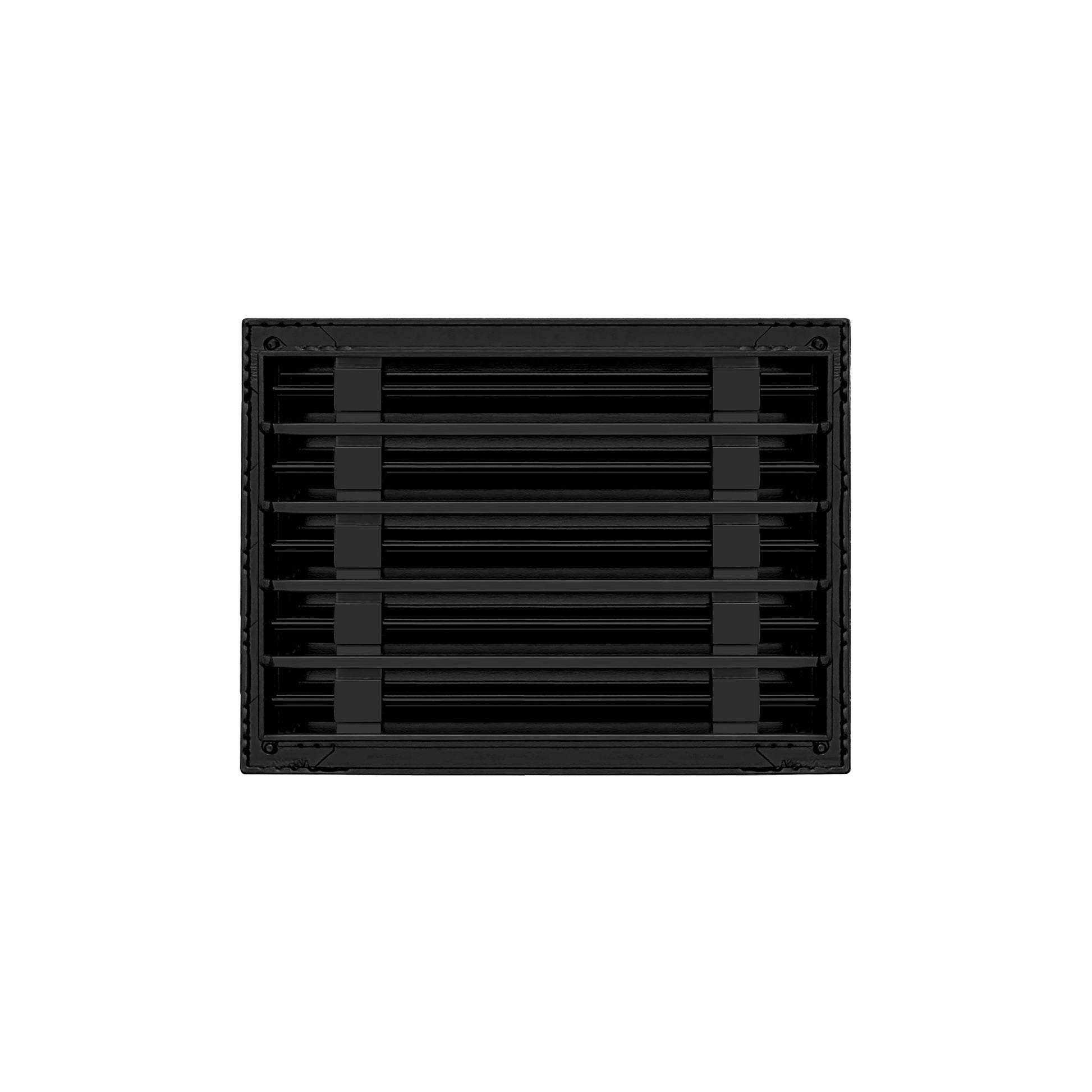 Back of 12x10 Modern Air Vent Cover Black - 12x10 Standard Linear Slot Diffuser Black - Texas Buildmart