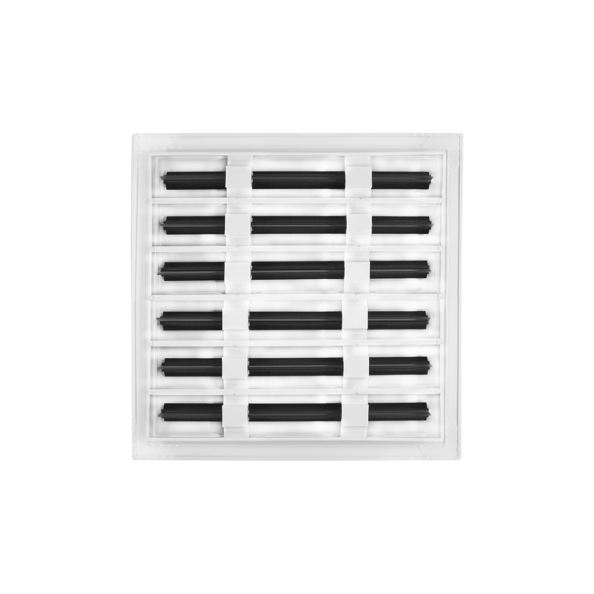 Back of 12x12 Modern Air Vent Cover White - 12x12 Standard Linear Slot Diffuser White - Texas Buildmart