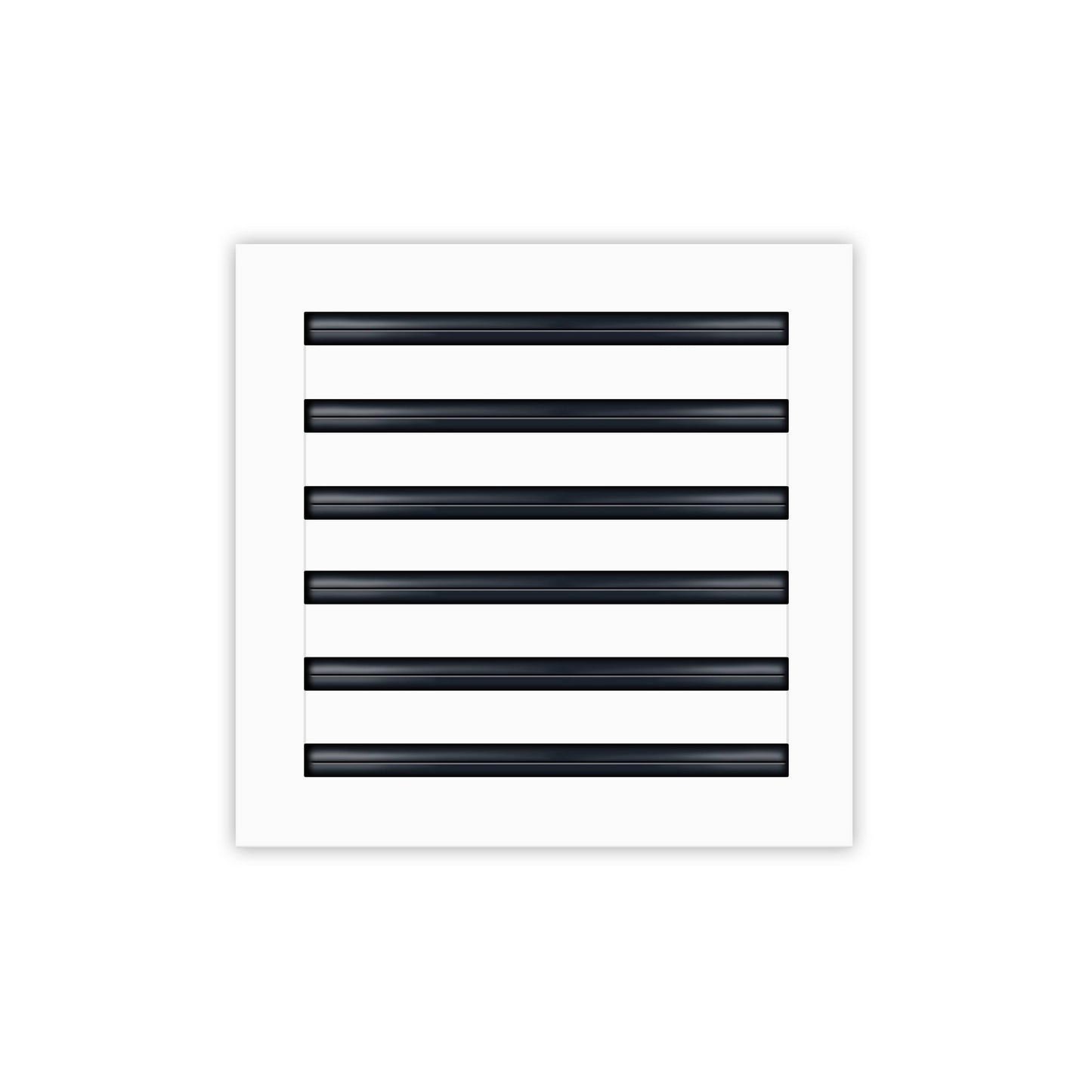 Front of 12x12 Modern Air Vent Cover White - 12x12 Standard Linear Slot Diffuser White - Texas Buildmart