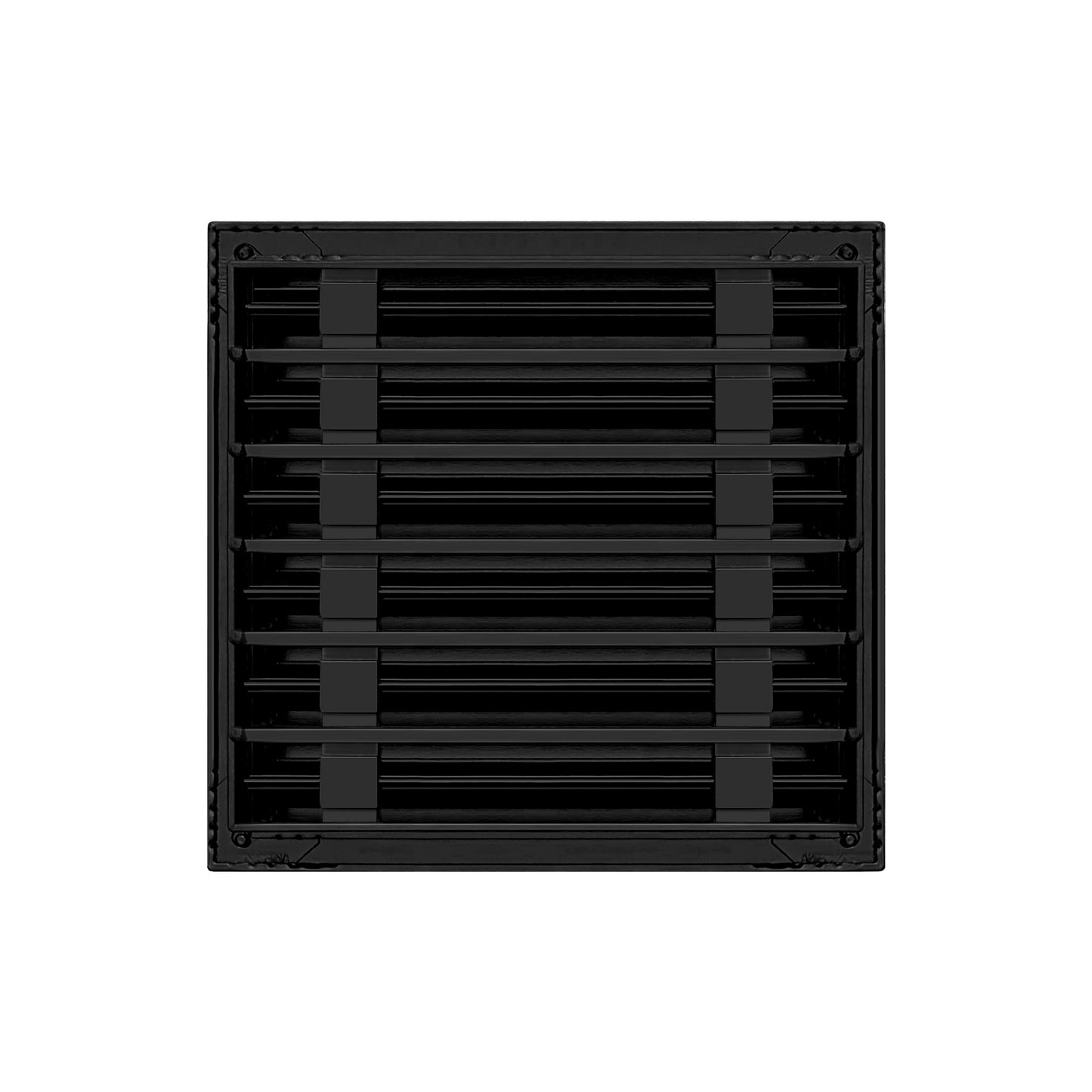 Back of 12x12 Modern Air Vent Cover Black - 12x12 Standard Linear Slot Diffuser Black - Texas Buildmart