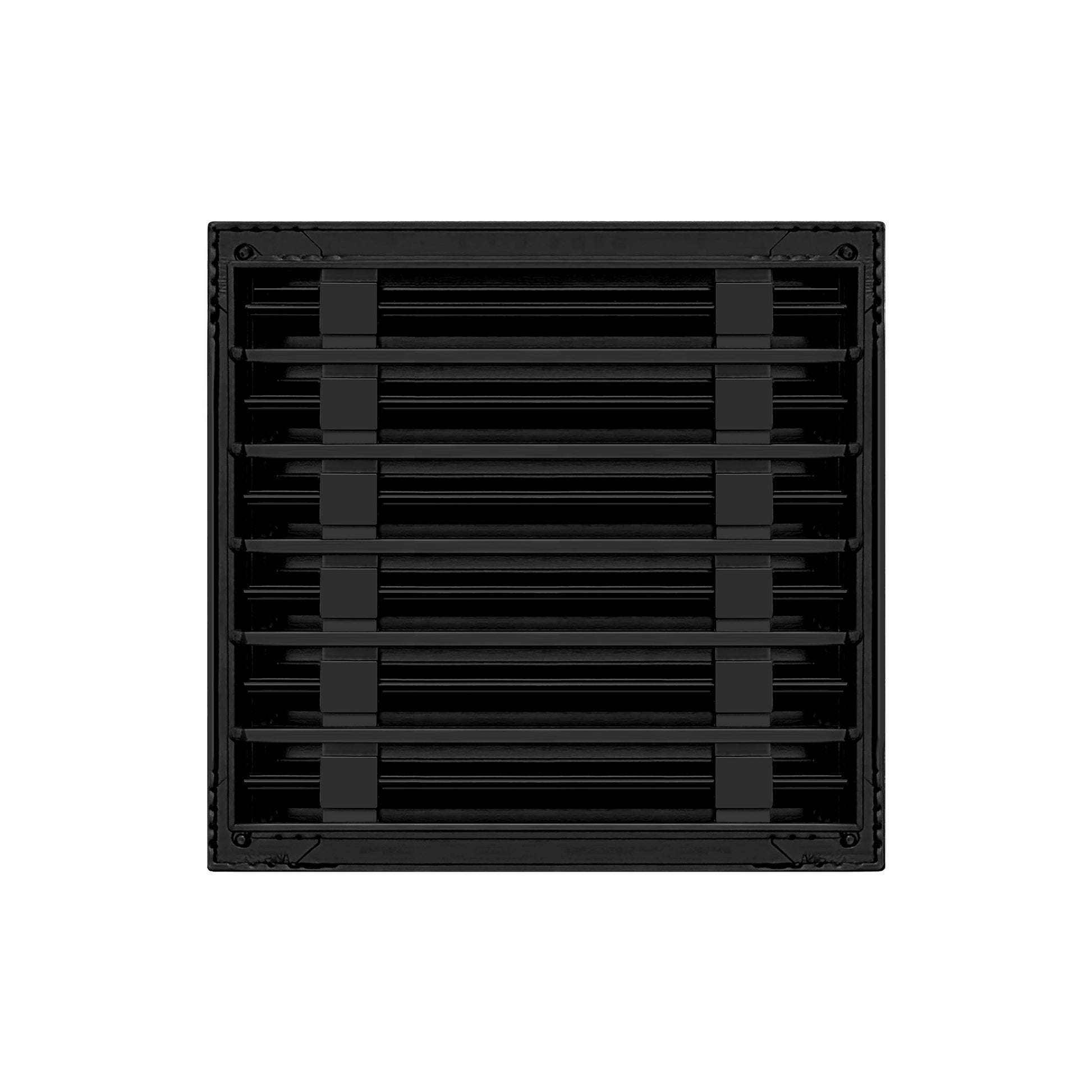 Back of 12x12 Modern Air Vent Cover Black - 12x12 Standard Linear Slot Diffuser Black - Texas Buildmart