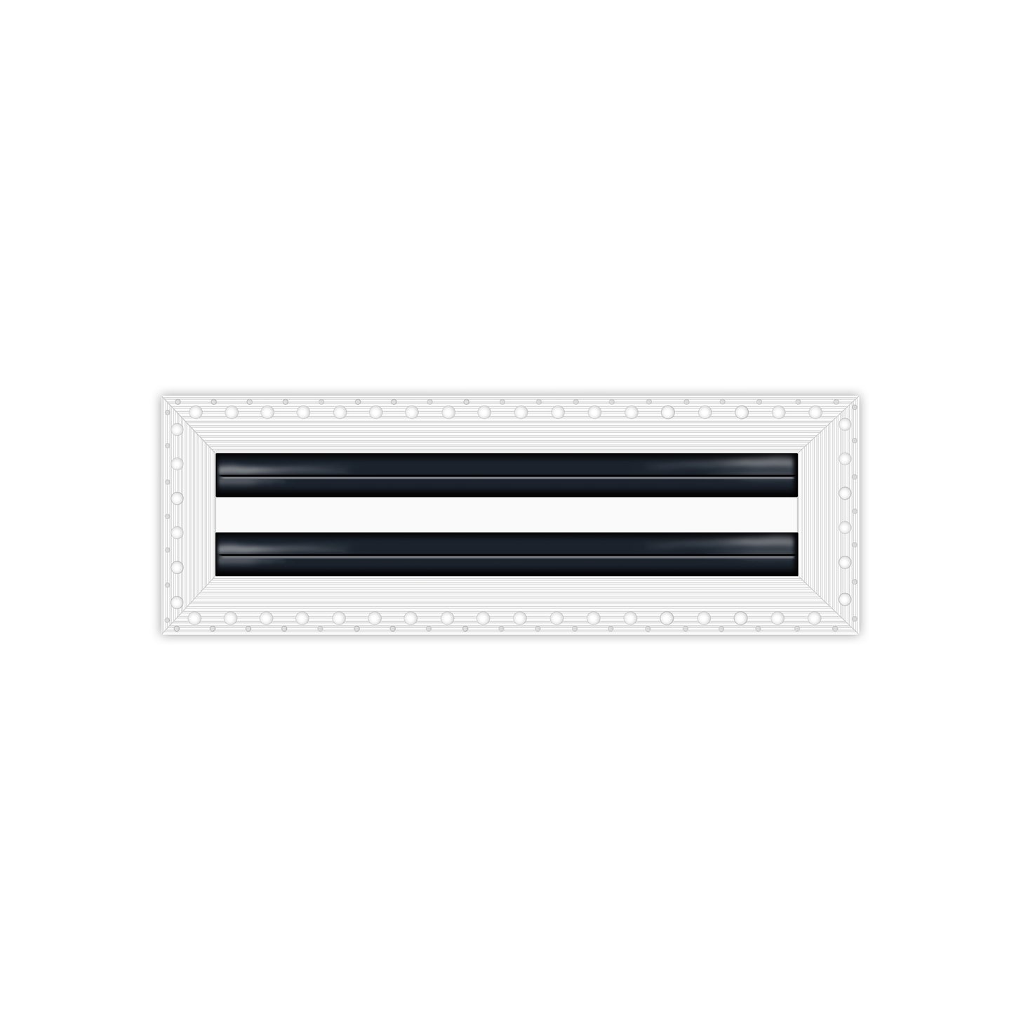 BUILDMART - 12" MUD-IN Linear Slot Diffuser - 2 Slot - Air Vent Cover - Drywall MUD IN White Air Vent - MUD Linear Slot Diffuser - Register Grille for Ceiling and Walls - Texas Buildmart
