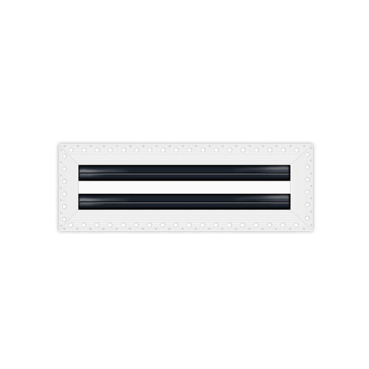 BUILDMART - 12" MUD-IN Linear Slot Diffuser - 2 Slot - Air Vent Cover - Drywall MUD IN White Air Vent - MUD Linear Slot Diffuser - Register Grille for Ceiling and Walls - Texas Buildmart