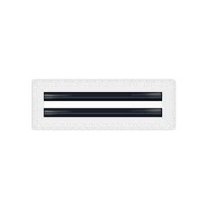 BUILDMART - 12" MUD-IN Linear Slot Diffuser - 2 Slot - Air Vent Cover - Drywall MUD IN White Air Vent - MUD Linear Slot Diffuser - Register Grille for Ceiling and Walls - Texas Buildmart