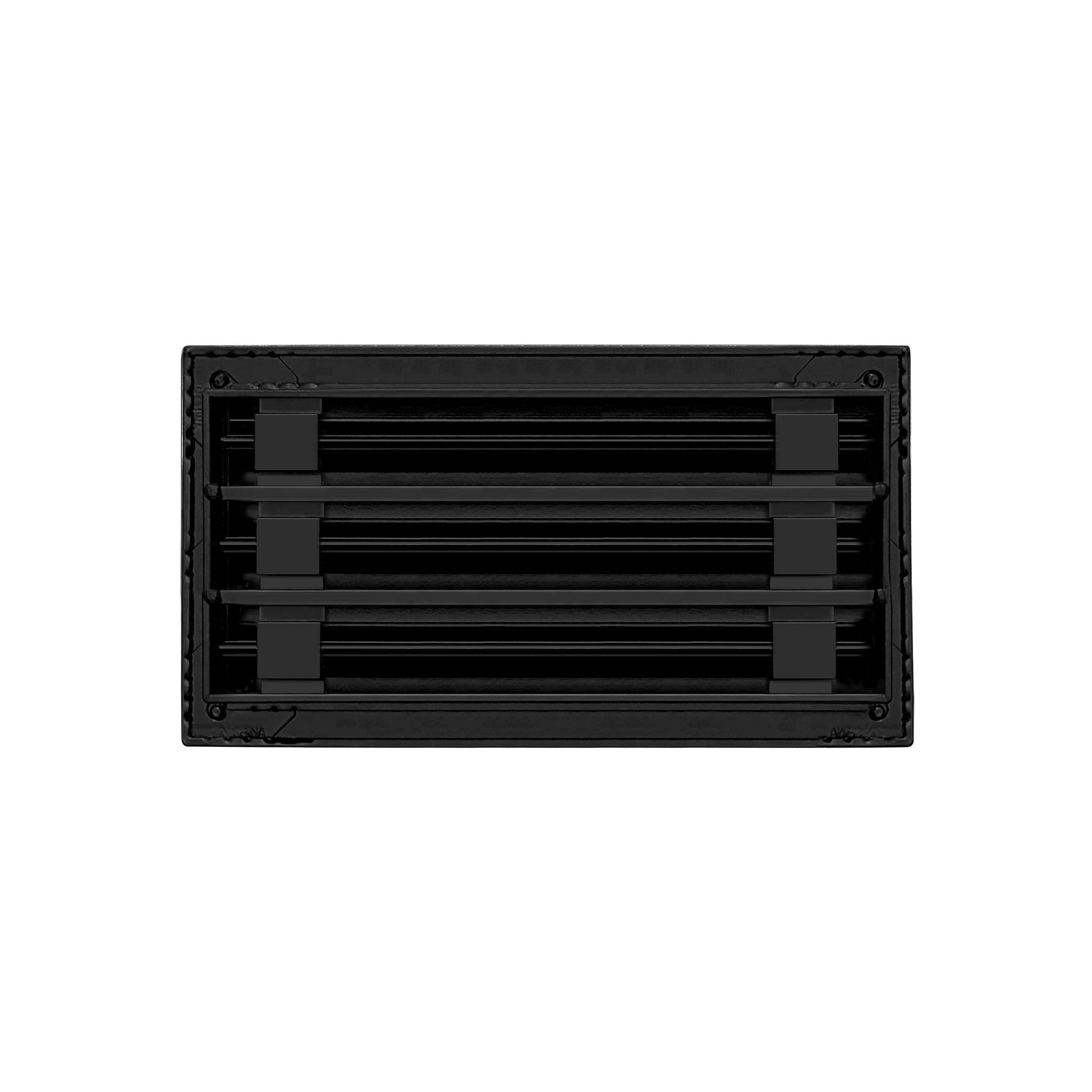 Back of 12x6 Modern Air Vent Cover Black - 12x6 Standard Linear Slot Diffuser Black - Texas Buildmart