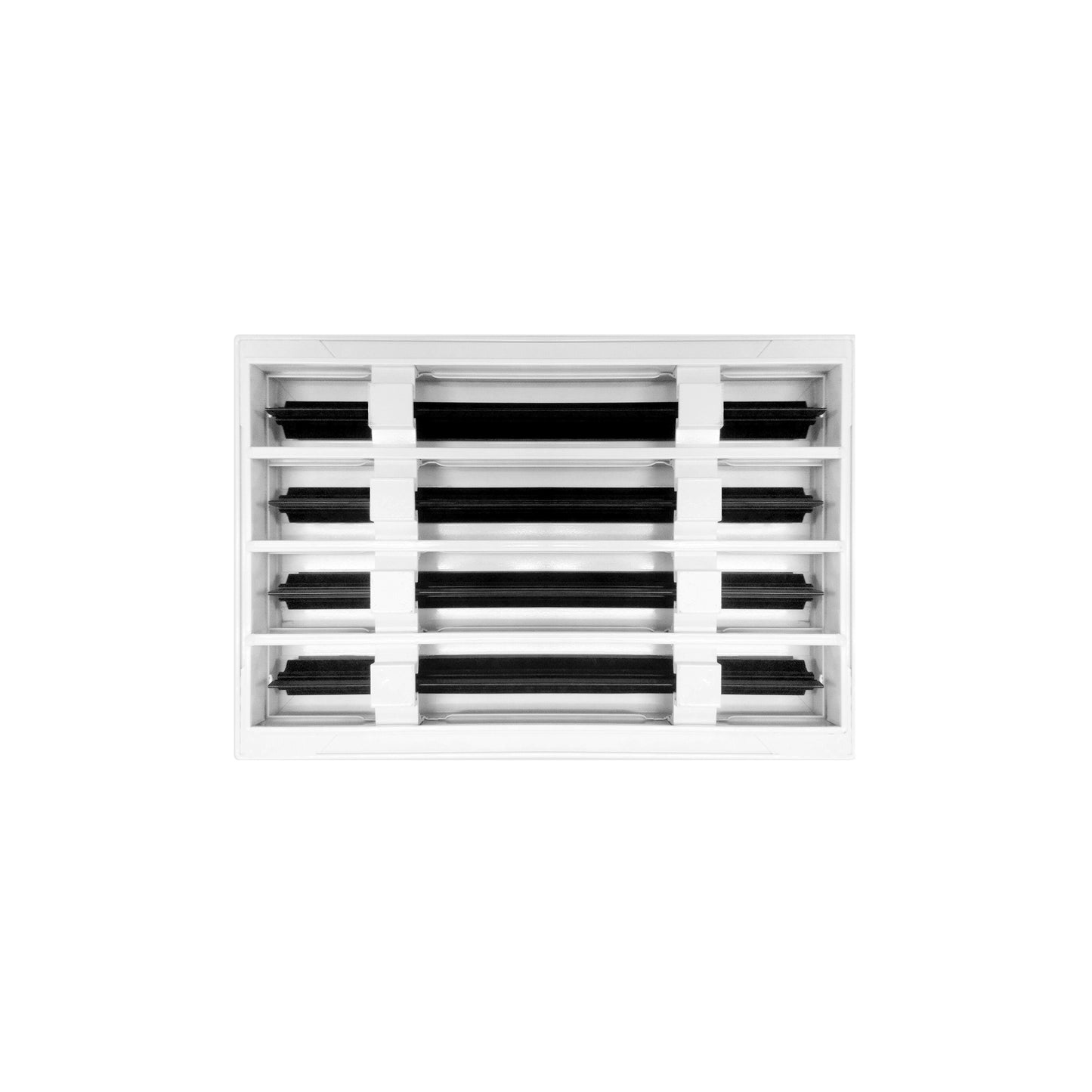 Back of 12x8 Modern Air Vent Cover White - 12x8 Standard Linear Slot Diffuser White - Texas Buildmart